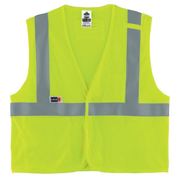 Ergodyne 8263frhl 2xl/3xl Lime Class 2 Fr Safety Vest - Hl - Economy 21867