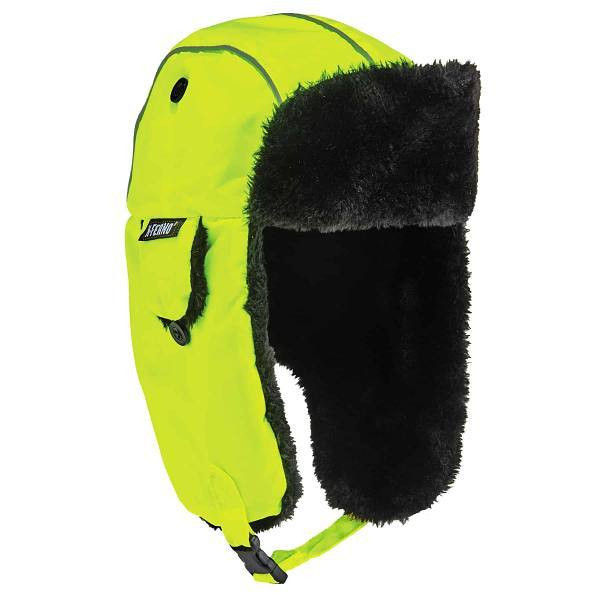 Ergodyne 6802 L/XL Lime Classic Trapper Hat 16855