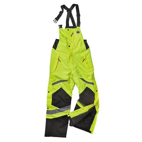 Ergodyne 8928 M Lime Class E Hi-Vis Insulated Bibs 25523