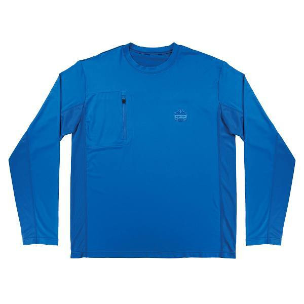 Ergodyne 6689 XL Blue Cooling Long Sleeve Sun Shirt With UV Protection 12155