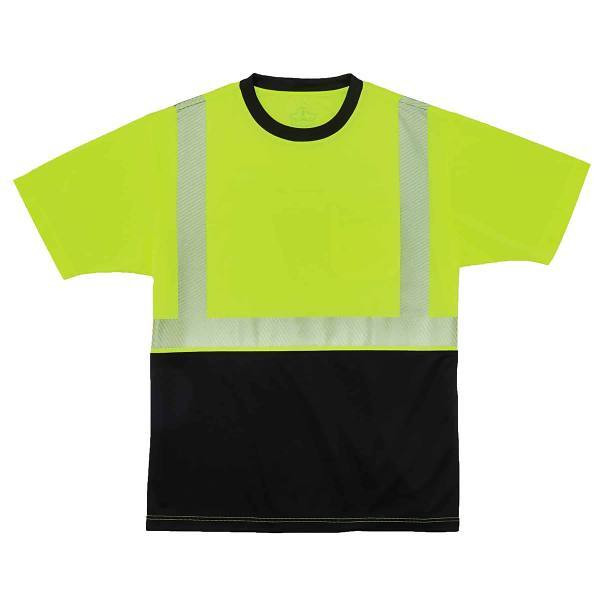 Ergodyne 8280bk 3xl Lime Class 2 Performance T-Shirt Black Bottom 22537