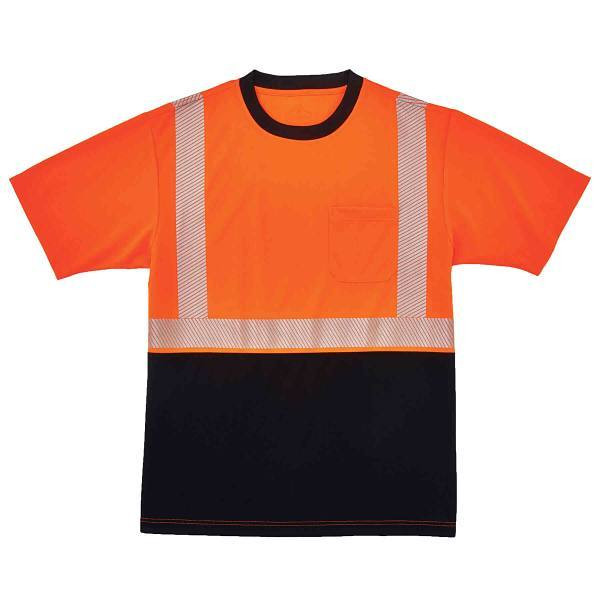 Ergodyne 8280bk XL Orange Class 2 Performance T-Shirt Black Bottom 22585