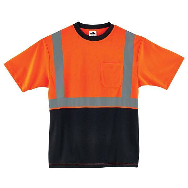 Ergodyne 8289bk 3xl Orange Class 2 Hi-Vis T-Shirt Black Bottom 22517