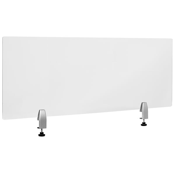 Flash Furniture Clear Acrylic Desk Partition, 18"h X 47"l
