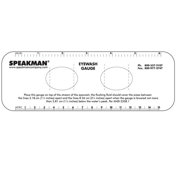 Speakman Plastic Emergency Eyewash Gauge