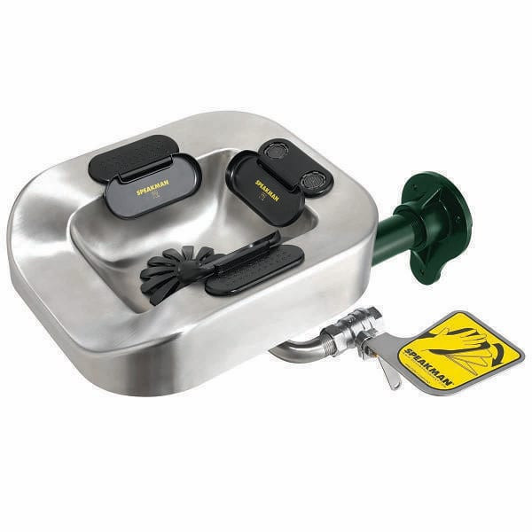 Speakman Optimus Eye And Face Wash Stainless Steel Bowl Wall Mount System