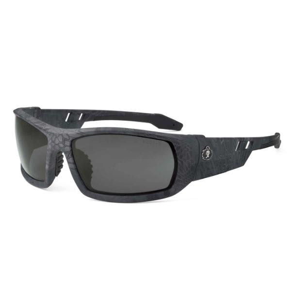 Ergodyne Skullerz Thor Safety Glasses/Sunglasses, Kryptek Typhon, Polarized Smoke Lens