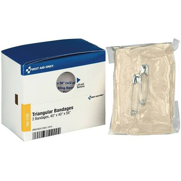 First Aid Only 40 In. X 40 In. X 56 In. Triangular Bandage Refill, Package Of 2