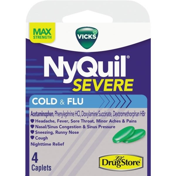 Lil' Drug Store Nyquil Severe 4ct, Package Of 6
