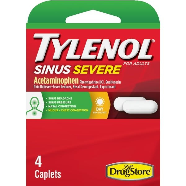 Tylenol Sinus Severe Retail Box Package Of 6