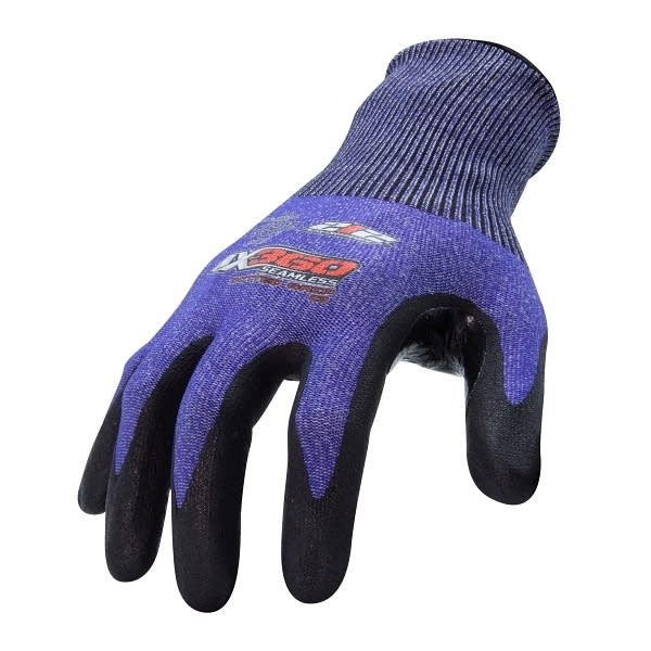 212 Performance Seamless Cut Resistant Dotted Grip Gloves, Small, Blue