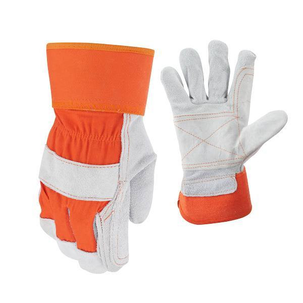 Awp Double Leather Palm Work Gloves With Safety Cuff - Large