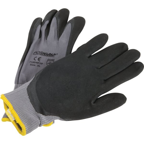Pip Microfoam Dip Dotted Palm Gloves Large
