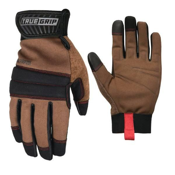True Grip Duck Canvas General Purpose Gloves, Large