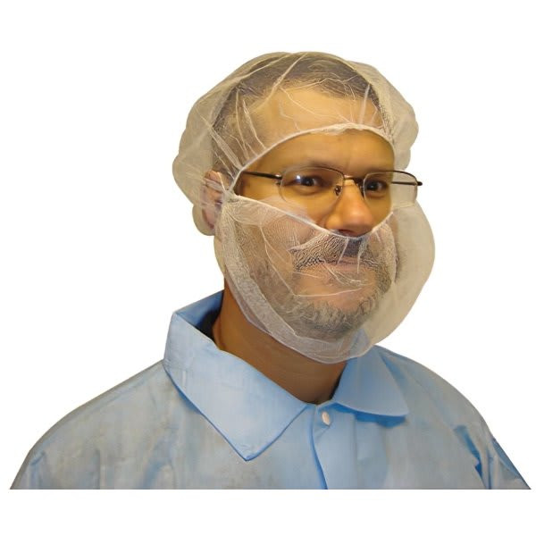 Radnor White Disposable Polyester Honeycomb Hairnet 18"