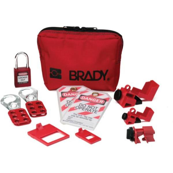 Brady Personal Lockout Kit- Electrical, Storage Container Red