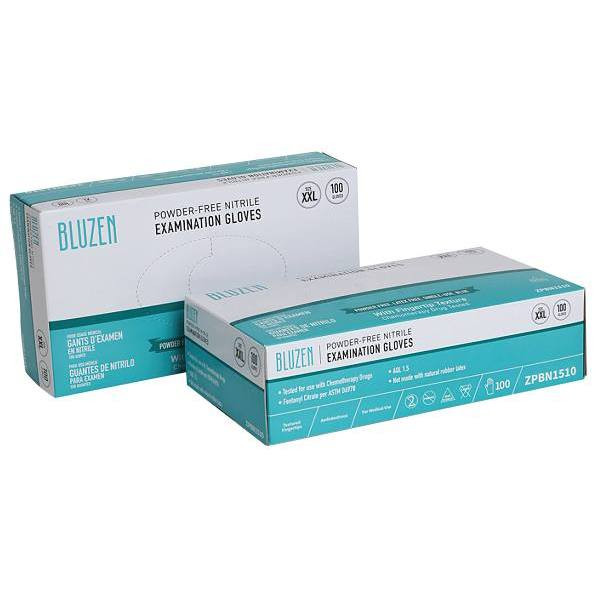 Safety Wercs Bluzen Nitrile Gloves, 6 Mil, Blue, 2x-Large, Case Of 1000