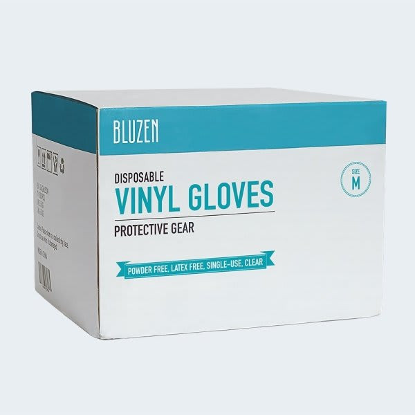Safety Wercs Bluzen Vinyl Disposable Gloves, 4 Mil, Clear, X-Large, Case Of 1000