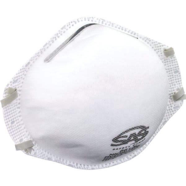 Sas Safety N95 Particulate Respirator, Double Head Straps, Package Of 20