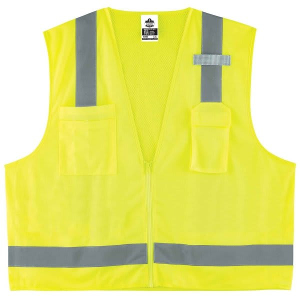 Ergodyne 8249z Type R Class 2 Economy Surveyors Vest, Lime, 4xl/5xl