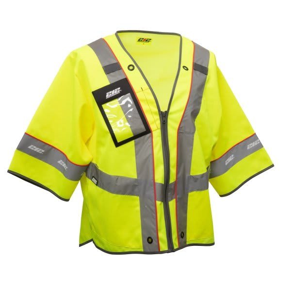 212 Performance Safety Vest Hi-Viz Yellow Single Pack Inner Pocket Ansi 3 4xlarg