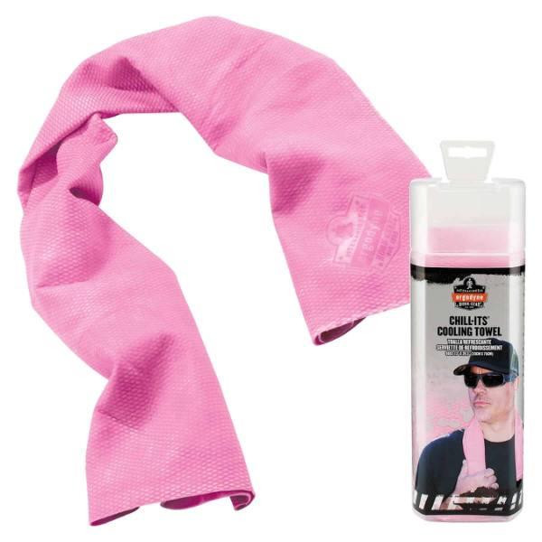 Ergodyne Chill-Its 6602 Evaporative Cooling Towel, Pink