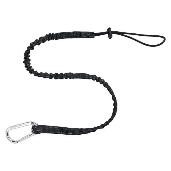 Ergodyne Squids 3100 35" - 42" Black Nylon Single Carabiner Tool Lanyard