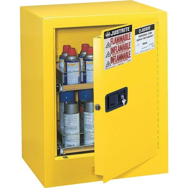 Justrite Aerosol Can Benchtop Sure-Grip Ex Safety Cabinet