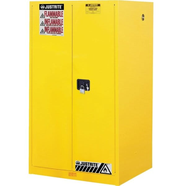 Justrite Safety Storage Cab"Et, 60 Gallon, 65 " X 34 " X 34 ", Manual Close