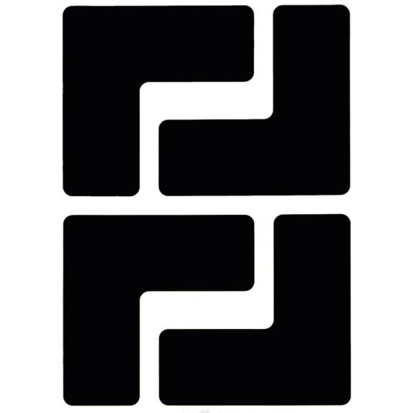 Brady Toughstripe Floor Corner Marks 2 In W Black Package Of 20