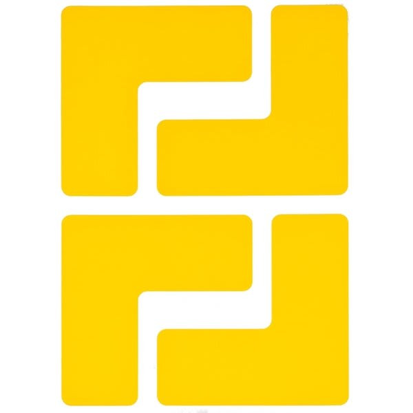 Brady Toughstripe Floor Corner Marks 2 In W Yellow Package Of 20