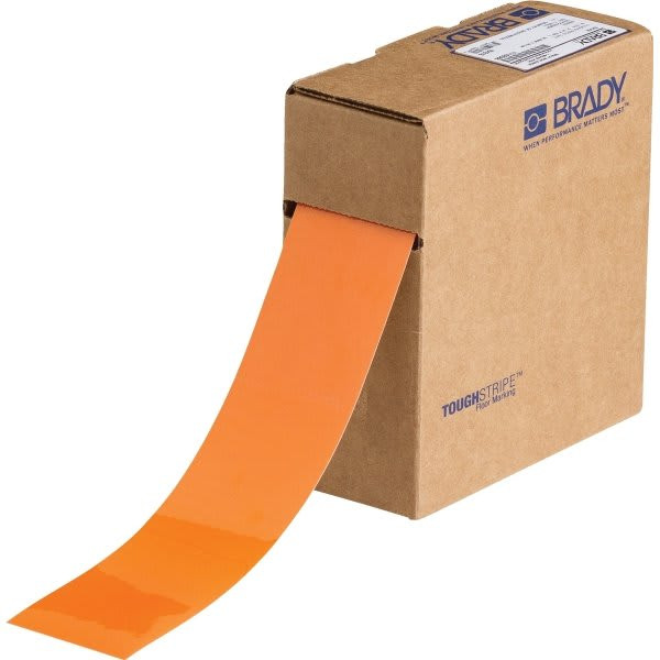 Brady Toughstripe Floor Marking Tape 2 In W Orange Roll Of 100 Feet