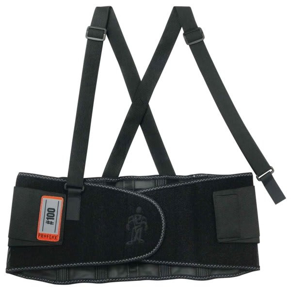Ergodyne 100 Economy Back Support, Black, Xs