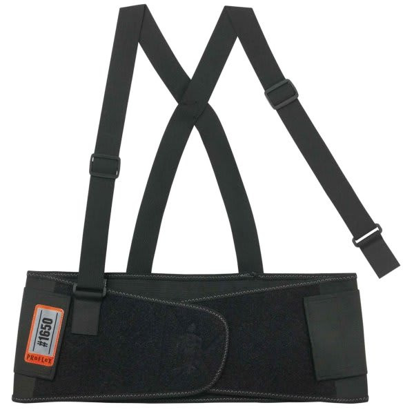 Ergodyne 1650 Economy Elastic Back Support, Black, 4xl