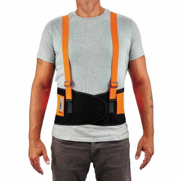 Ergodyne Proflex 100hv Economy Spandex Hi-Vis Back Support Brace, Orange, 3xl