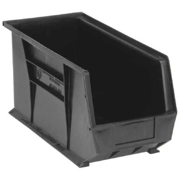 Quantum Storage Systems Black 18 X 8-1/4 X 9 In Ultra Stack And Hang Bin Package Of 6