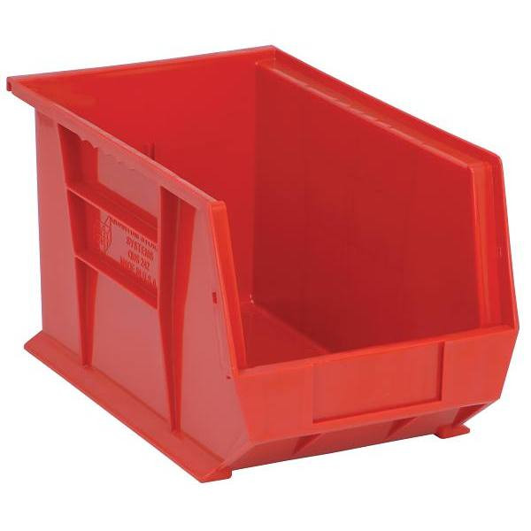 Quantum Storage Systems Stack & Hang Bin, 13-5/8"X8-1/4"X8", Red, Case Of 12