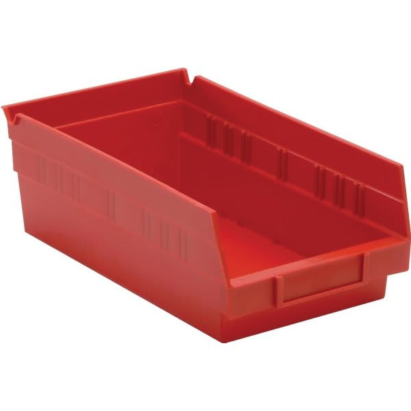 Quantum Storage Systems Red 11-5/8 X 6-5/8 X 4 In Economy Shelf Bin Package Of 30