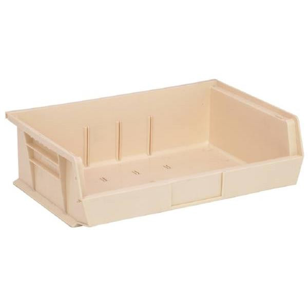 Quantum Storage Systems Ivory 10-7/8 X 16-1/2 X 5 In Stack And Hang Bin Package Of 6
