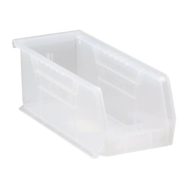 Quantum Storage Systems Clear 10-7/8 X 4-1/8 X 4 In Stack And Hang Bin Package Of 12