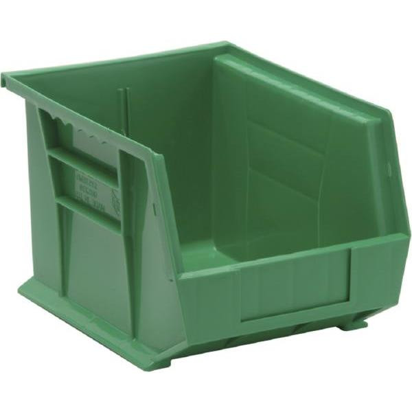 Quantum Storage Systems Green 10-3/4 X 8-1/4 X 7 In Stack And Hang Bin Package Of 6