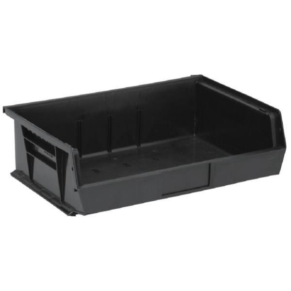 Quantum Storage Systems Black 10-7/8 X 16-1/2 X 5 In Stack And Hang Bin Package Of 6