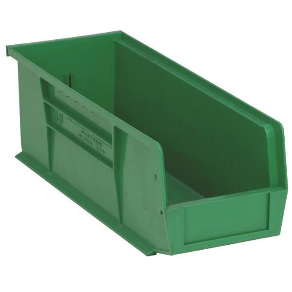 Quantum Storage Systems Green 14-3/4 X 5-1/2 X 5 In Stack And Hang Bin Package Of 12