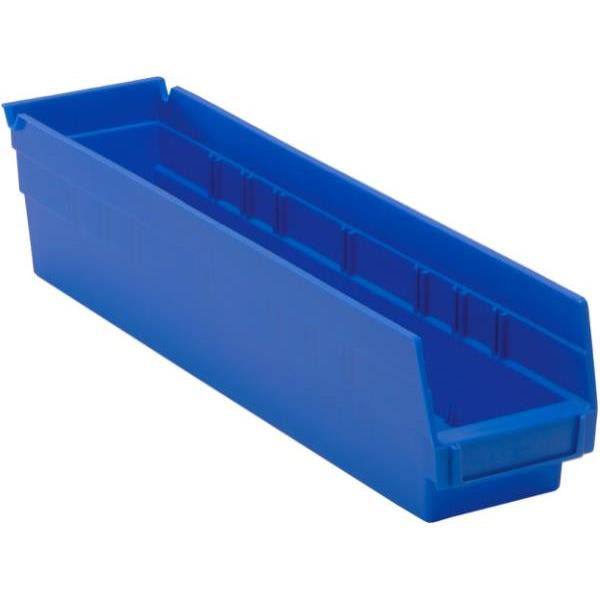 Quantum Storage Systems Economy 4 In Blue Shelf Bin 17-7/8 X 4-1/8 X 4 In Package Of 20