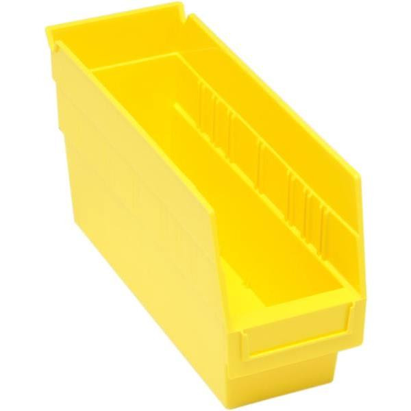 Quantum Storage Systems Store-More Yellow Shelf Bin 11-5/8 X 4-1/8 X 6 In Package Of 36