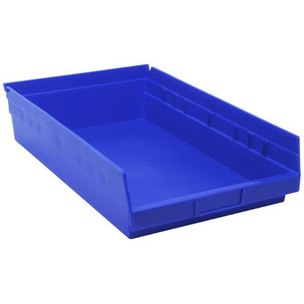 Quantum Storage Systems Economy 4 In Blue Shelf Bin 17-7/8 X 11-1/8 X 4 In Package Of 8
