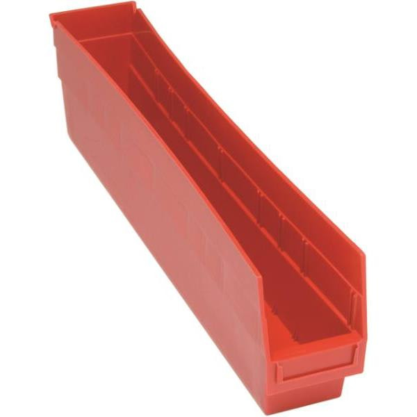 Quantum Storage Systems Store-More Red Shelf Bin 23-5/8 X 4-1/8 X 6 In Package Of 16