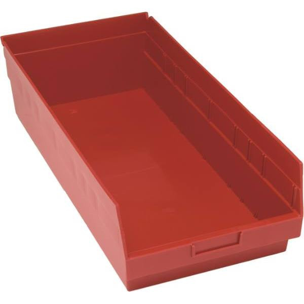 Quantum Storage Systems Store-More Red Shelf Bin 23-5/8 X 11-1/8 X 6 In Package Of 6