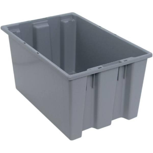 Quantum Storage Systems Gray Stack And Nest Totes 23-1/2x15-1/2x12 In Package Of 3