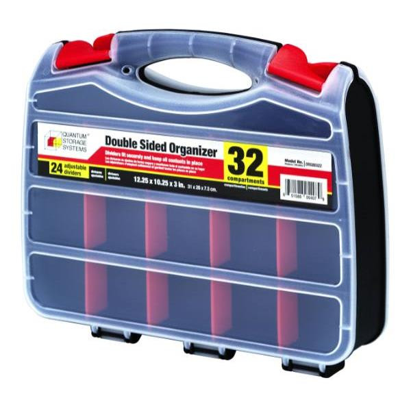 Quantum Storage Systems Black 2-Sided Organizer 12-1/4x10-1/4x3 In Package Of 5
